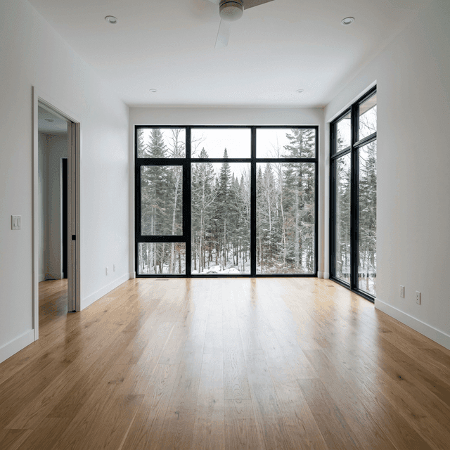 Original photo of empty #Scandinavian #Bedroom before virtual staging