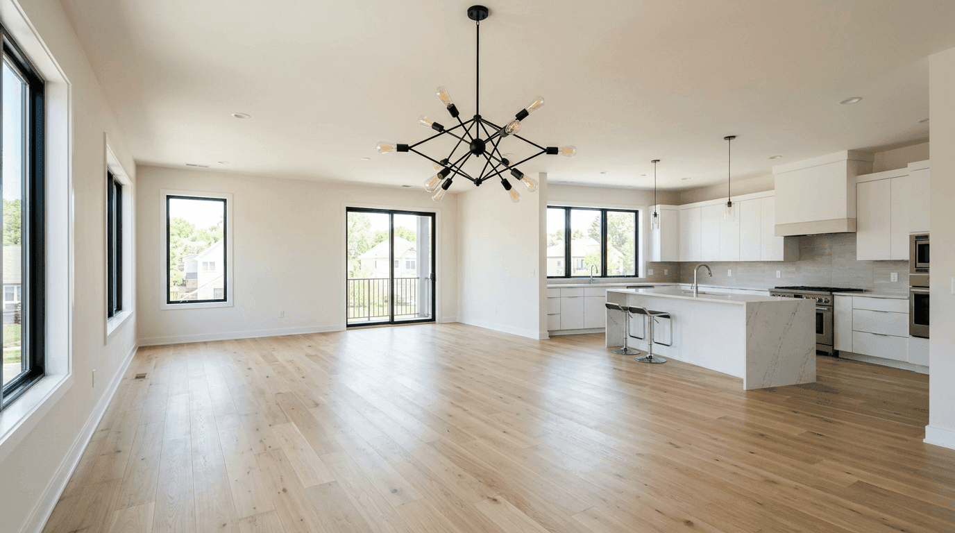 Original photo of empty #Scandinavian #DiningRoom before virtual staging