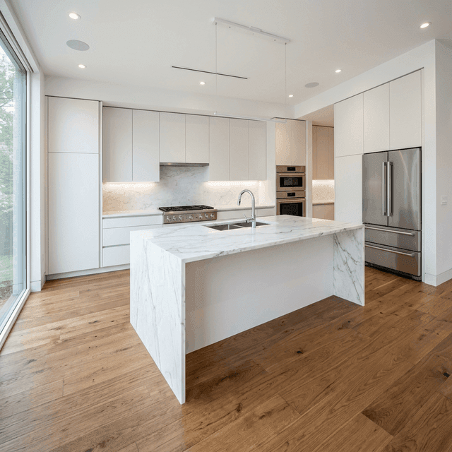 Original photo of empty #Scandinavian #Kitchen before virtual staging