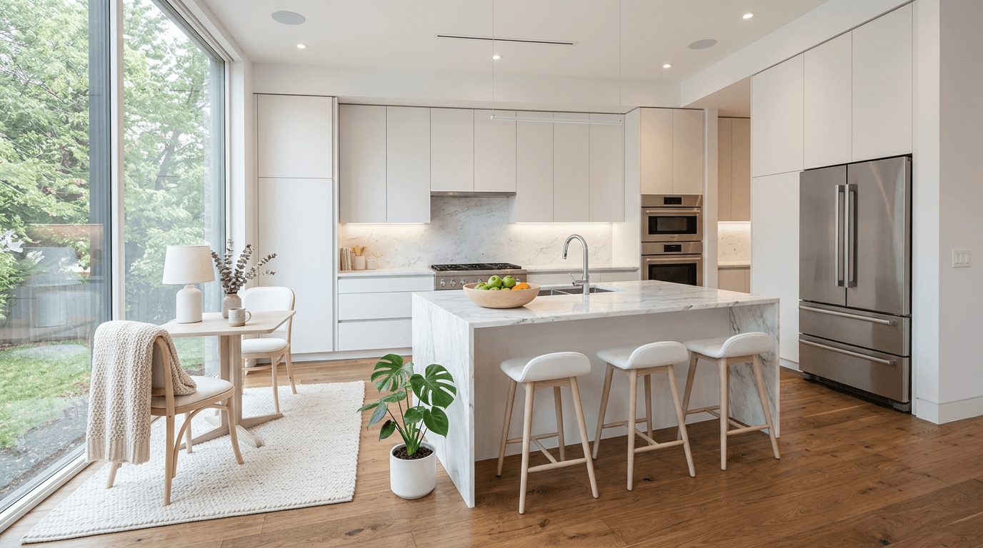 Finished photorealistic room after AI virtual staging