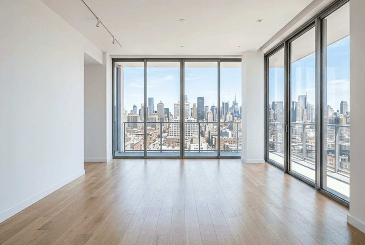 Original empty room before virtual staging